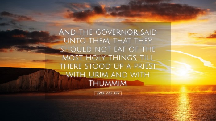 Picture 05 - Ezra 2:63 ASV Desktop Wallpaper - And the governor said unto them, that they should - Desktop Bible Verse Wallpaper