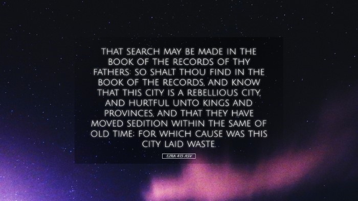 Picture 05 - Ezra 4:15 ASV Desktop Wallpaper - that search may be made in the book of the - Desktop Bible Verse Wallpaper