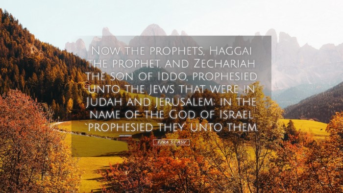 Picture 05 - Ezra 5:1 ASV Desktop Wallpaper - Now the prophets, Haggai the prophet, and - Desktop Bible Verse Wallpaper