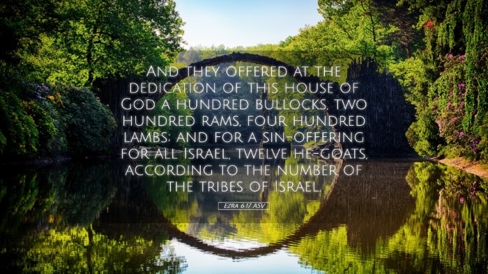Picture 05 - Ezra 6:17 ASV Desktop Wallpaper - And they offered at the dedication of this house - Desktop Bible Verse Wallpaper
