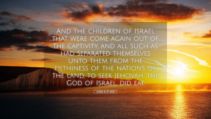 Picture 05 - Ezra 6:21 ASV Desktop Wallpaper - And the children of Israel that were come again - Desktop Bible Verse Wallpaper