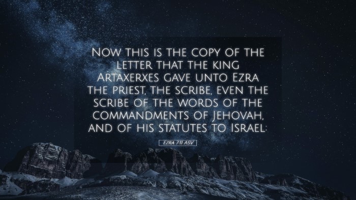 Picture 05 - Ezra 7:11 ASV Desktop Wallpaper - Now this is the copy of the letter that the king - Desktop Bible Verse Wallpaper