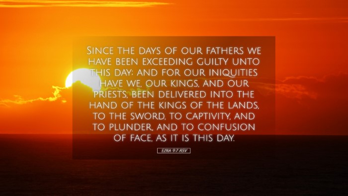 Picture 05 - Ezra 9:7 ASV Desktop Wallpaper - Since the days of our fathers we have been - Desktop Bible Verse Wallpaper