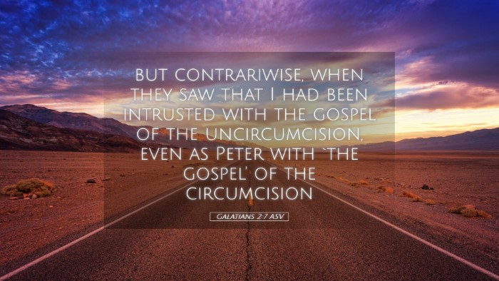 Picture 05 - Galatians 2:7 ASV Desktop Wallpaper - but contrariwise, when they saw that I had been - Desktop Bible Verse Wallpaper