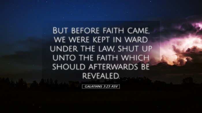 Picture 05 - Galatians 3:23 ASV Desktop Wallpaper - But before faith came, we were kept in ward under - Desktop Bible Verse Wallpaper