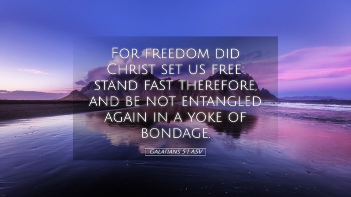 Picture 05 - Galatians 5:1 ASV Desktop Wallpaper - For freedom did Christ set us free: stand fast - Desktop Bible Verse Wallpaper