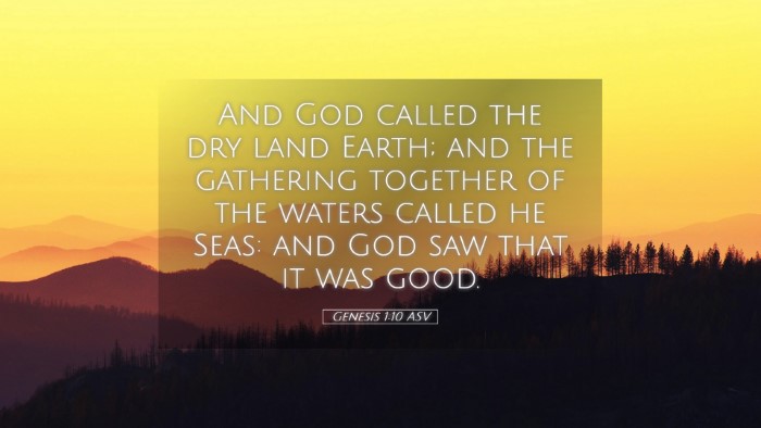 Picture 05 - Genesis 1:10 ASV Desktop Wallpaper - And God called the dry land Earth; and the - Desktop Bible Verse Wallpaper