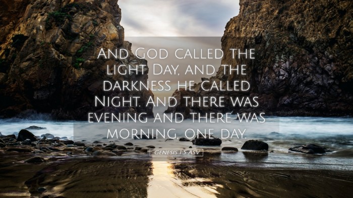 Picture 05 - Genesis 1:5 ASV Desktop Wallpaper - And God called the light Day, and the darkness he - Desktop Bible Verse Wallpaper