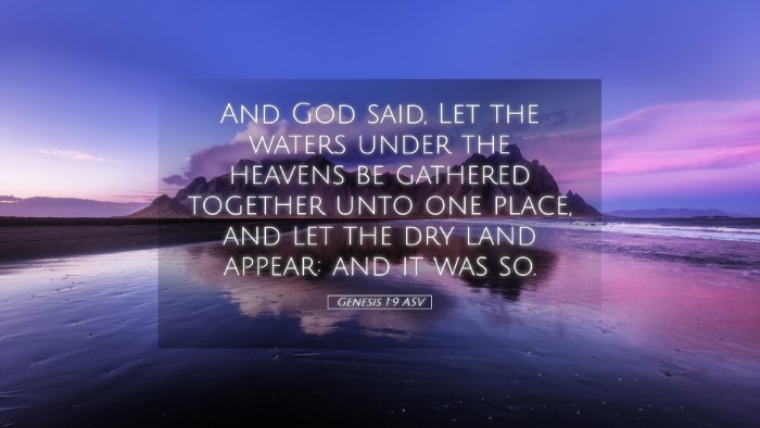 Picture 05 - Genesis 1:9 ASV Desktop Wallpaper - And God said, Let the waters under the heavens be - Desktop Bible Verse Wallpaper
