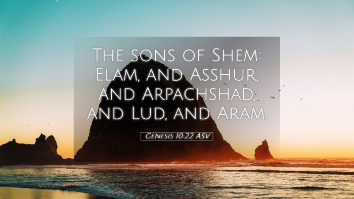 Picture 05 - Genesis 10:22 ASV Desktop Wallpaper - The sons of Shem: Elam, and Asshur, and - Desktop Bible Verse Wallpaper