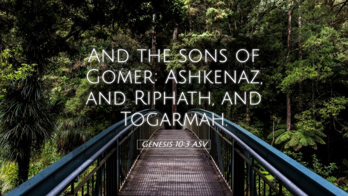 Picture 05 - Genesis 10:3 ASV Desktop Wallpaper - And the sons of Gomer: Ashkenaz, and Riphath, and - Desktop Bible Verse Wallpaper