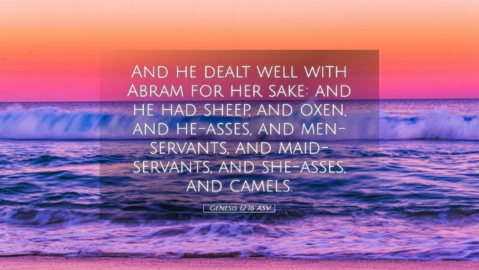 Picture 05 - Genesis 12:16 ASV Desktop Wallpaper - And he dealt well with Abram for her sake: and he - Desktop Bible Verse Wallpaper