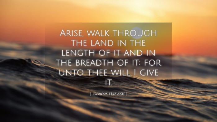 Picture 05 - Genesis 13:17 ASV Desktop Wallpaper - Arise, walk through the land in the length of it - Desktop Bible Verse Wallpaper