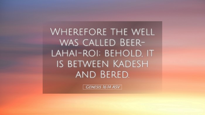 Picture 05 - Genesis 16:14 ASV Desktop Wallpaper - Wherefore the well was called Beer-lahai-roi; - Desktop Bible Verse Wallpaper