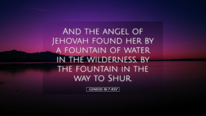 Picture 05 - Genesis 16:7 ASV Desktop Wallpaper - And the angel of Jehovah found her by a fountain - Desktop Bible Verse Wallpaper