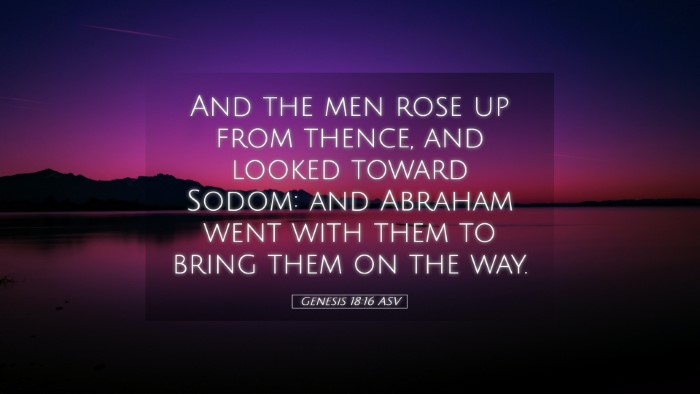 Picture 05 - Genesis 18:16 ASV Desktop Wallpaper - And the men rose up from thence, and looked - Desktop Bible Verse Wallpaper