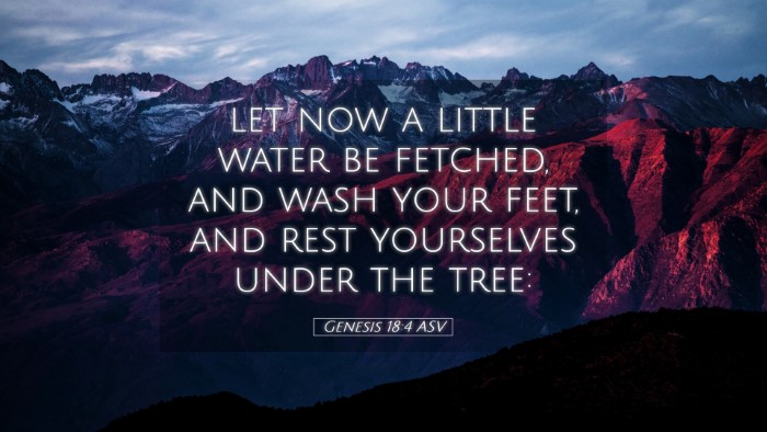 Picture 05 - Genesis 18:4 ASV Desktop Wallpaper - let now a little water be fetched, and wash your - Desktop Bible Verse Wallpaper