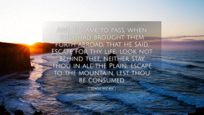 Picture 05 - Genesis 19:17 ASV Desktop Wallpaper - And it came to pass, when they had brought them - Desktop Bible Verse Wallpaper