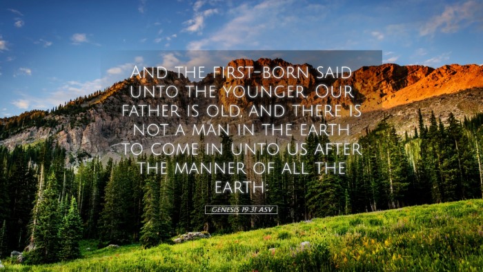 Picture 05 - Genesis 19:31 ASV Desktop Wallpaper - And the first-born said unto the younger, Our - Desktop Bible Verse Wallpaper