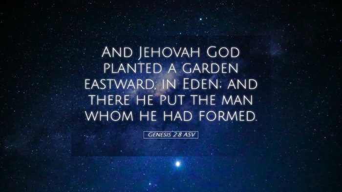 Picture 05 - Genesis 2:8 ASV Desktop Wallpaper - And Jehovah God planted a garden eastward, in - Desktop Bible Verse Wallpaper