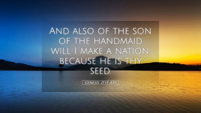 Picture 05 - Genesis 21:13 ASV Desktop Wallpaper - And also of the son of the handmaid will I make a - Desktop Bible Verse Wallpaper