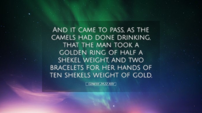 Picture 05 - Genesis 24:22 ASV Desktop Wallpaper - And it came to pass, as the camels had done - Desktop Bible Verse Wallpaper