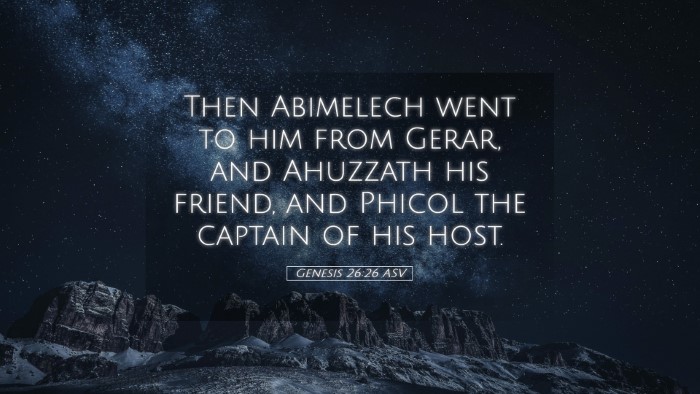 Picture 05 - Genesis 26:26 ASV Desktop Wallpaper - Then Abimelech went to him from Gerar, and - Desktop Bible Verse Wallpaper