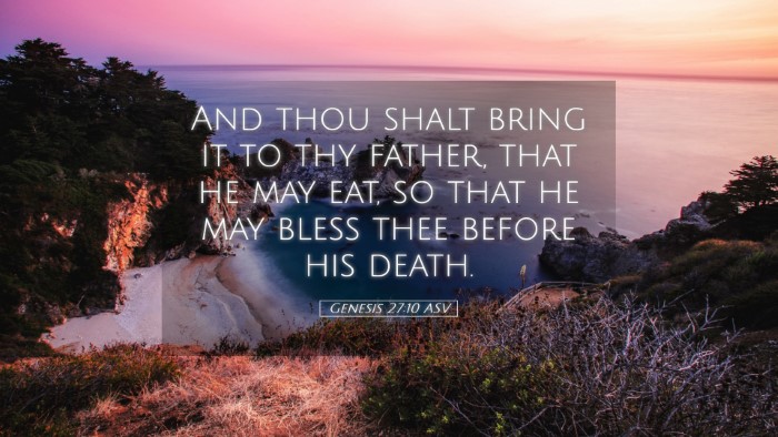 Picture 05 - Genesis 27:10 ASV Desktop Wallpaper - And thou shalt bring it to thy father, that he - Desktop Bible Verse Wallpaper