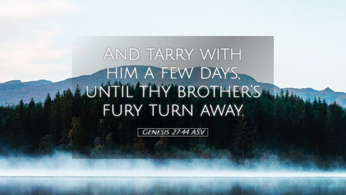 Picture 05 - Genesis 27:44 ASV Desktop Wallpaper - And tarry with him a few days, until thy - Desktop Bible Verse Wallpaper