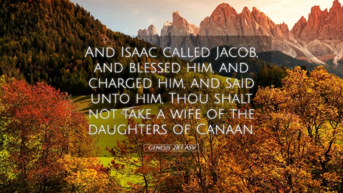 Picture 05 - Genesis 28:1 ASV Desktop Wallpaper - And Isaac called Jacob, and blessed him, and - Desktop Bible Verse Wallpaper