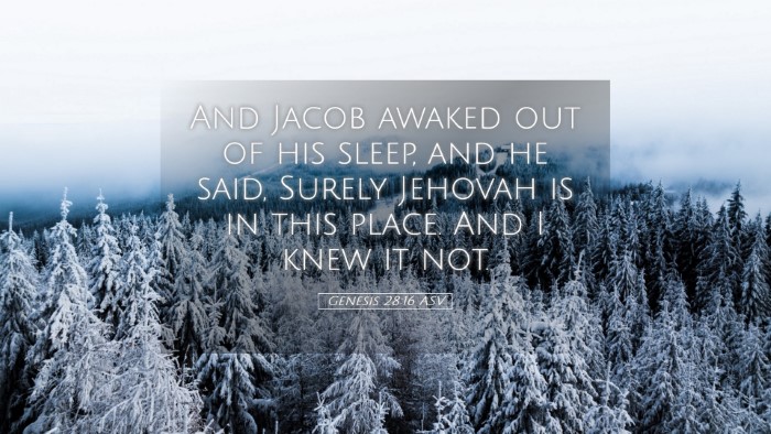 Picture 05 - Genesis 28:16 ASV Desktop Wallpaper - And Jacob awaked out of his sleep, and he said, - Desktop Bible Verse Wallpaper