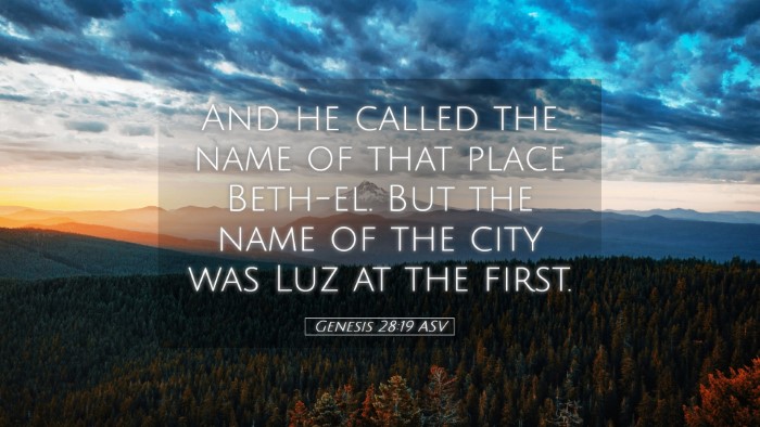 Picture 05 - Genesis 28:19 ASV Desktop Wallpaper - And he called the name of that place Beth-el. But - Desktop Bible Verse Wallpaper