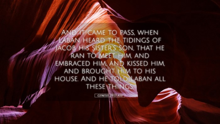 Picture 05 - Genesis 29:13 ASV Desktop Wallpaper - And it came to pass, when Laban heard the tidings - Desktop Bible Verse Wallpaper