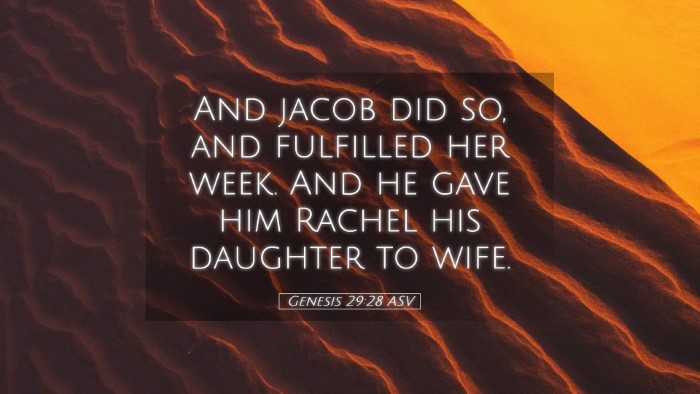 Picture 05 - Genesis 29:28 ASV Desktop Wallpaper - And jacob did so, and fulfilled her week. And he - Desktop Bible Verse Wallpaper