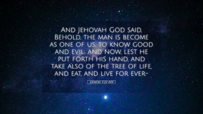 Picture 05 - Genesis 3:22 ASV Desktop Wallpaper - And Jehovah God said, Behold, the man is become - Desktop Bible Verse Wallpaper