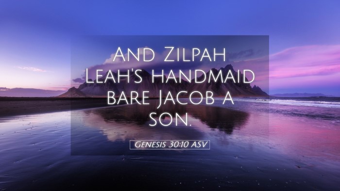 Picture 05 - Genesis 30:10 ASV Desktop Wallpaper - And Zilpah Leah's handmaid bare Jacob a - Desktop Bible Verse Wallpaper