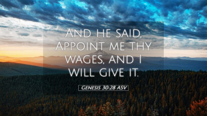 Picture 05 - Genesis 30:28 ASV Desktop Wallpaper - And he said, Appoint me thy wages, and I will - Desktop Bible Verse Wallpaper