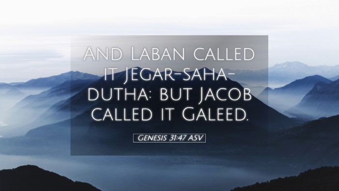 Picture 05 - Genesis 31:47 ASV Desktop Wallpaper - And Laban called it Jegar-saha-dutha: but Jacob - Desktop Bible Verse Wallpaper