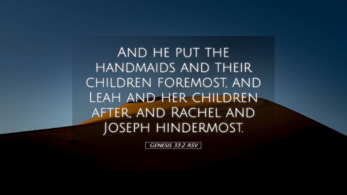 Picture 05 - Genesis 33:2 ASV Desktop Wallpaper - And he put the handmaids and their children - Desktop Bible Verse Wallpaper