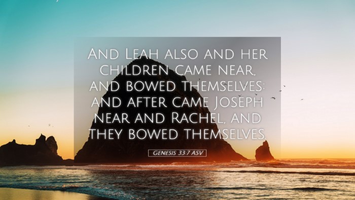 Picture 05 - Genesis 33:7 ASV Desktop Wallpaper - And Leah also and her children came near, and - Desktop Bible Verse Wallpaper