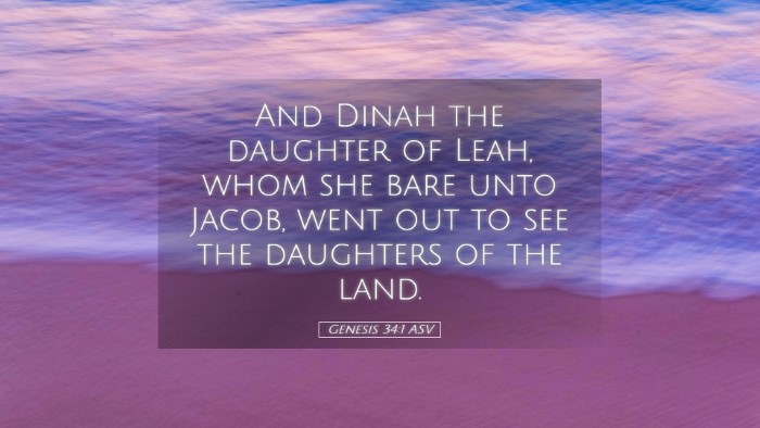 Picture 05 - Genesis 34:1 ASV Desktop Wallpaper - And Dinah the daughter of Leah, whom she bare - Desktop Bible Verse Wallpaper