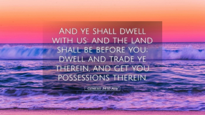 Picture 05 - Genesis 34:10 ASV Desktop Wallpaper - And ye shall dwell with us: and the land shall be - Desktop Bible Verse Wallpaper