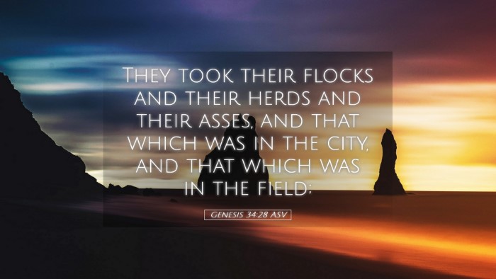 Picture 05 - Genesis 34:28 ASV Desktop Wallpaper - They took their flocks and their herds and their - Desktop Bible Verse Wallpaper