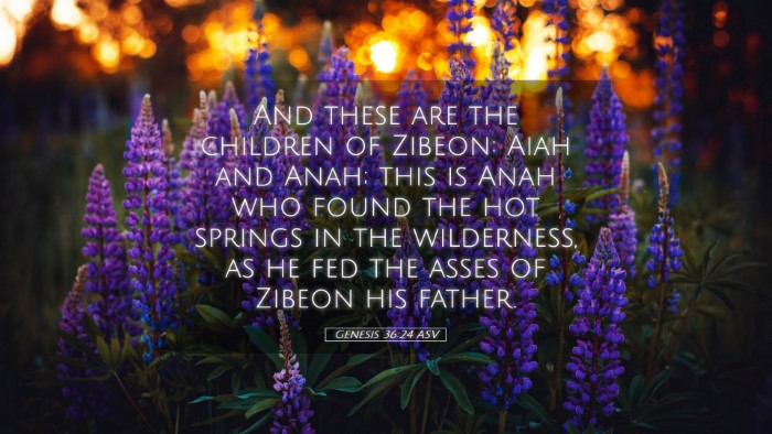 Picture 05 - Genesis 36:24 ASV Desktop Wallpaper - And these are the children of Zibeon: Aiah and - Desktop Bible Verse Wallpaper