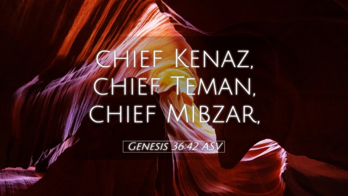 Picture 05 - Genesis 36:42 ASV Desktop Wallpaper - chief Kenaz, chief Teman, chief - Desktop Bible Verse Wallpaper