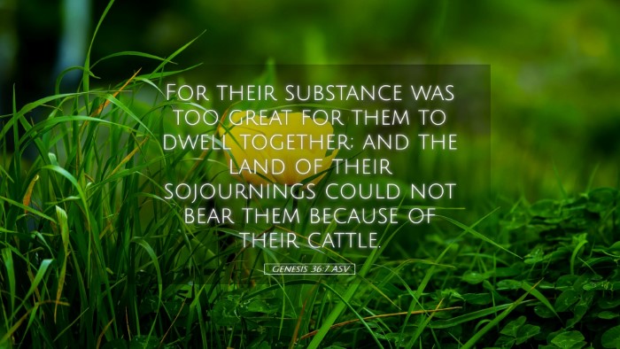 Picture 05 - Genesis 36:7 ASV Desktop Wallpaper - For their substance was too great for them to - Desktop Bible Verse Wallpaper
