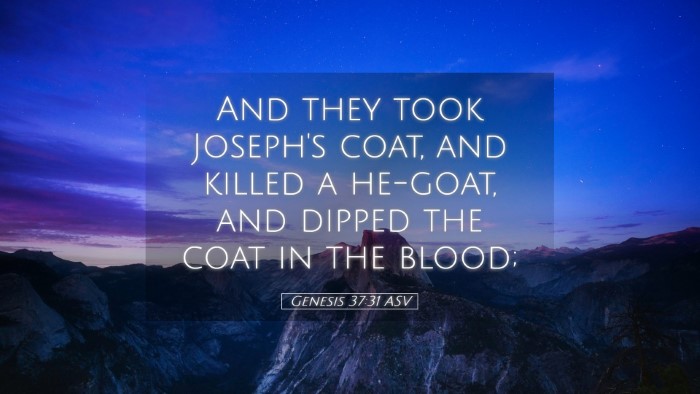 Picture 05 - Genesis 37:31 ASV Desktop Wallpaper - And they took Joseph's coat, and killed a - Desktop Bible Verse Wallpaper