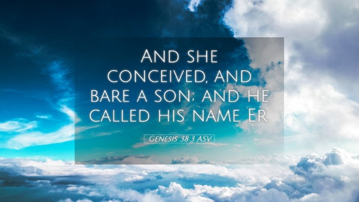 Picture 05 - Genesis 38:3 ASV Desktop Wallpaper - And she conceived, and bare a son; and he called - Desktop Bible Verse Wallpaper