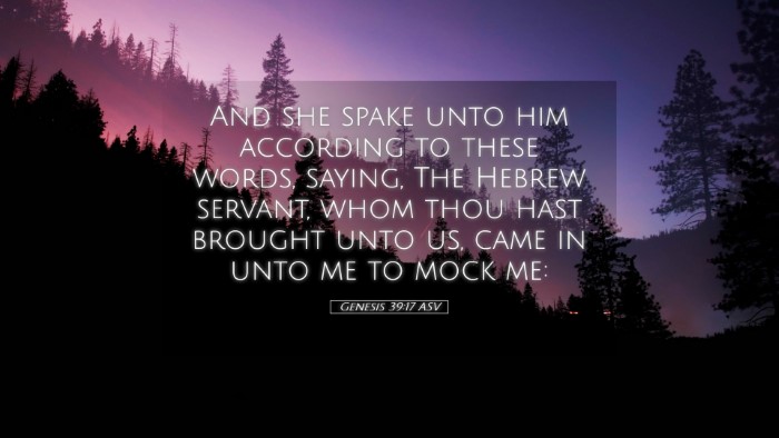 Picture 05 - Genesis 39:17 ASV Desktop Wallpaper - And she spake unto him according to these words, - Desktop Bible Verse Wallpaper