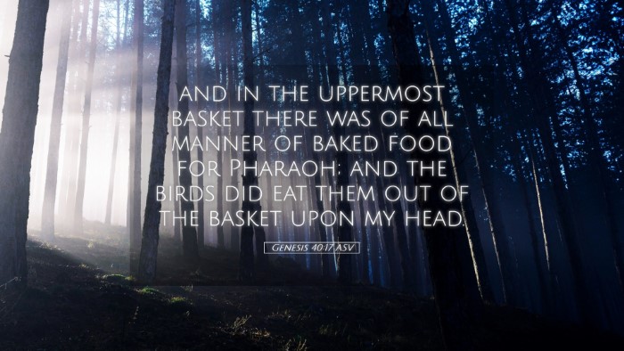 Picture 05 - Genesis 40:17 ASV Desktop Wallpaper - and in the uppermost basket there was of all - Desktop Bible Verse Wallpaper